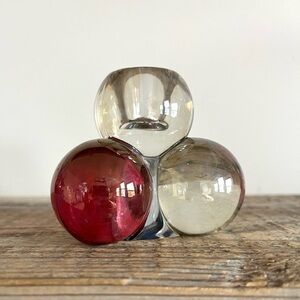 Westmooreland Stacked Ball candlestick glass